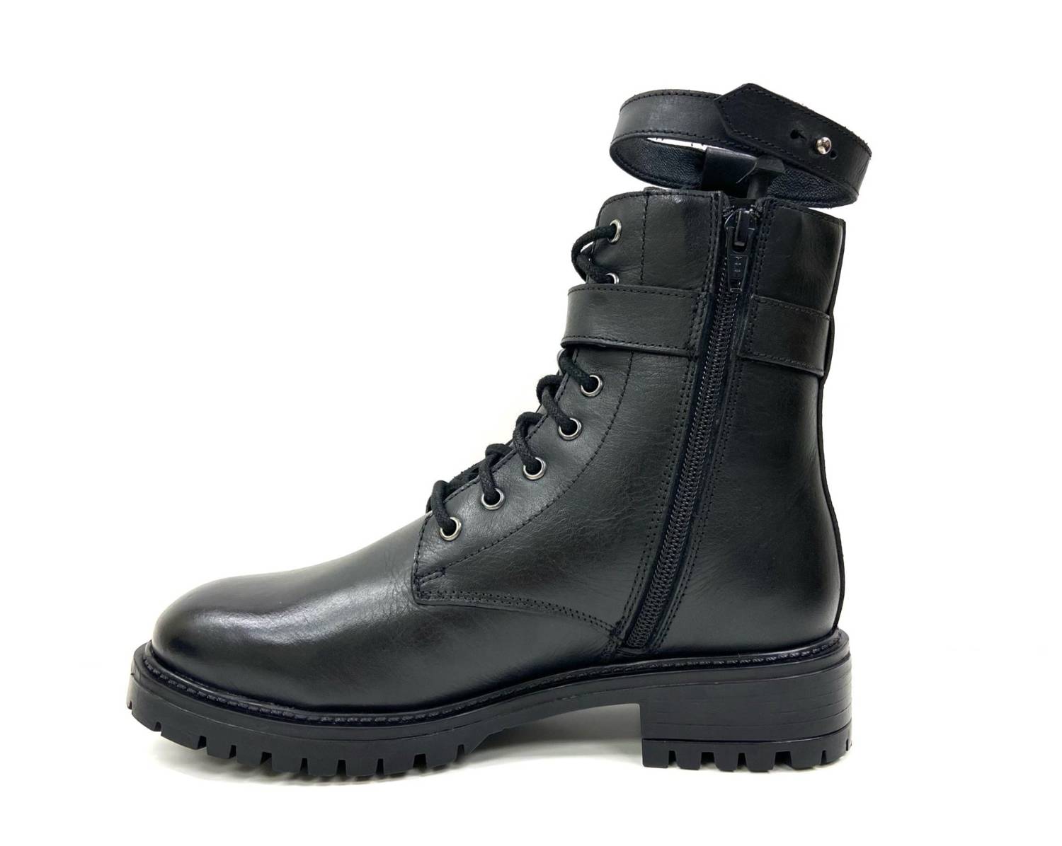 Margo Pocket Combat Boot - 1970s Inspired Platform Boot with Side Pocket