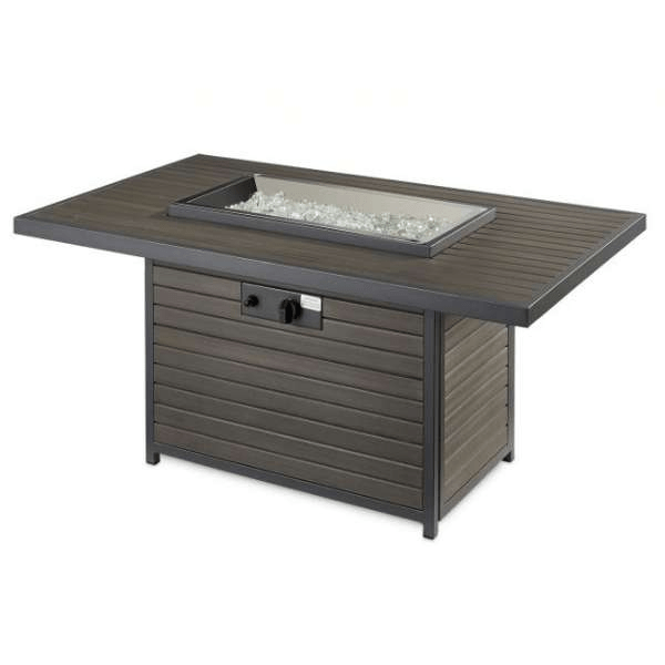 The Outdoor GreatRoom Brooks Rectangular Gas Fire Pit Table BRK-1224-19-K