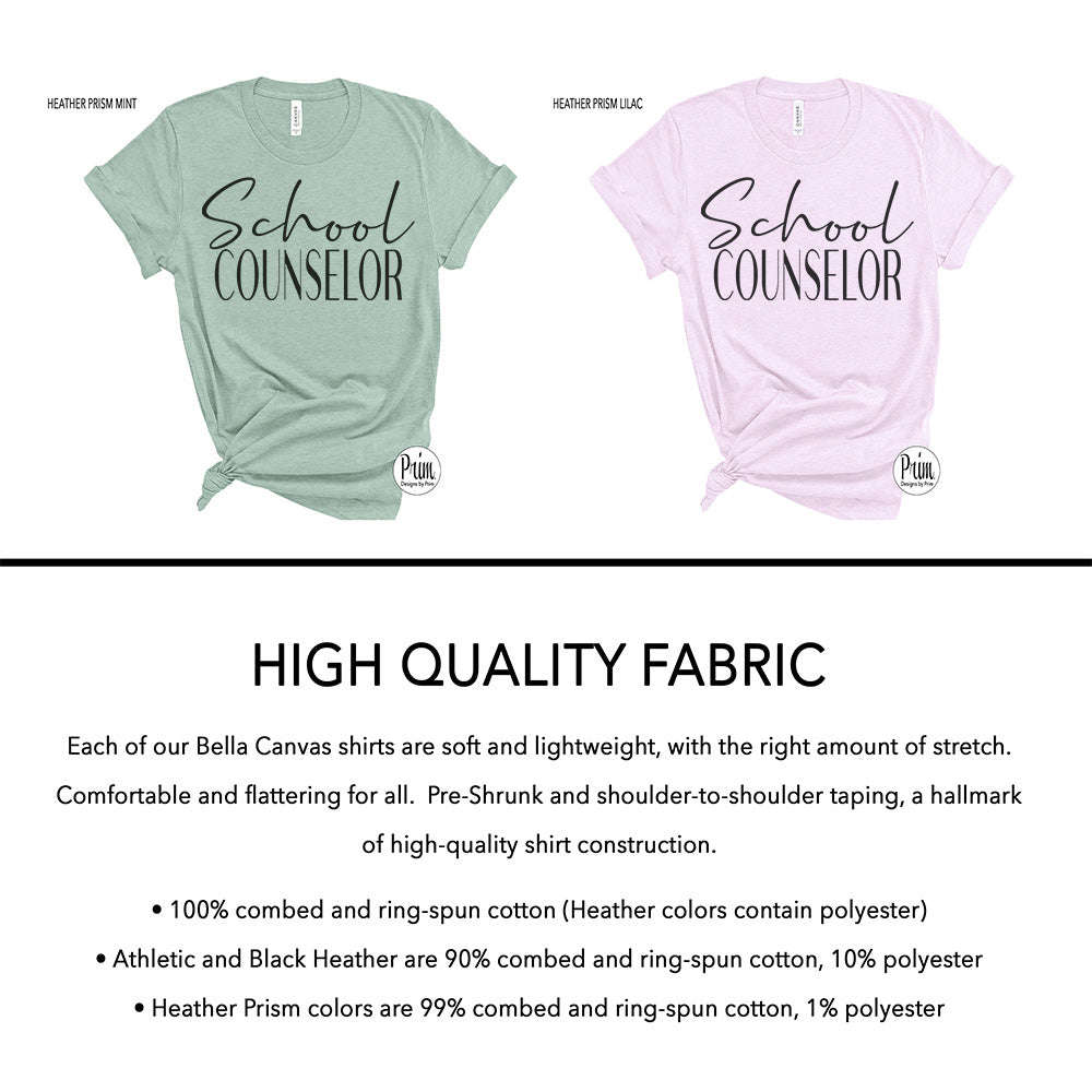 School Counselor Soft Unisex T-Shirt | Therapist Coach Fitness Instructor Mental Health Guidance Training Positive Vibes Educator Top
