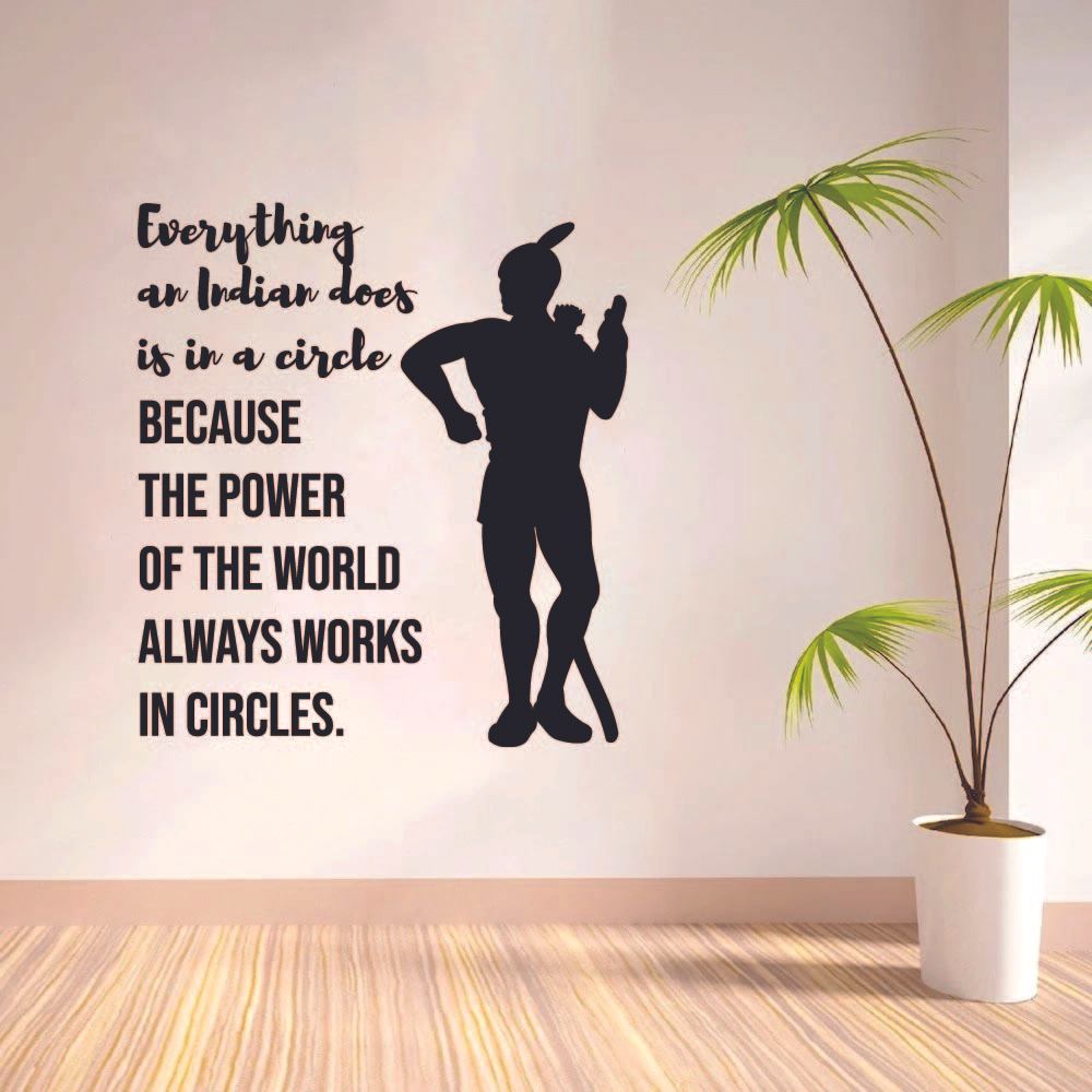 Indian Native American Wall Decal Sticker - Customizable Colors & Easy Application