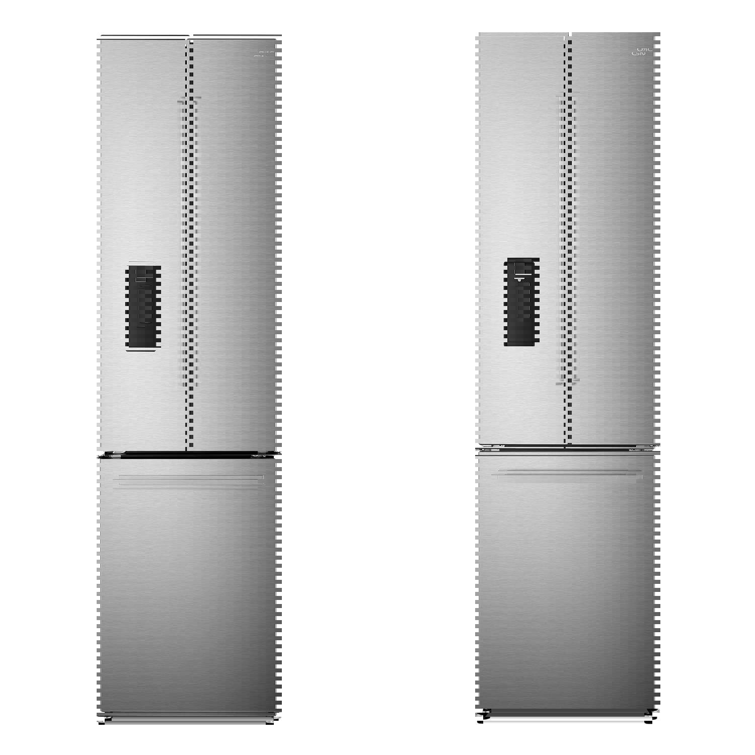 Cosmo 22.4 cu. ft. 3-Door French Door Refrigerator with Water Dispenser and Ice Maker in Stainless Steel, Counter Depth