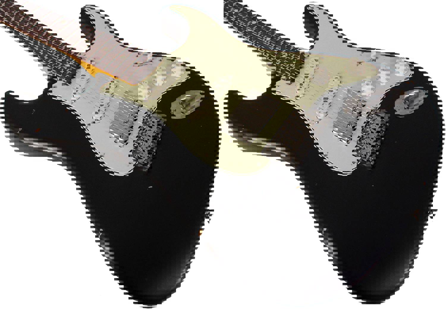 Nash S-63 HSS Guitar, Black, Light Aging - Vintage Strat Model