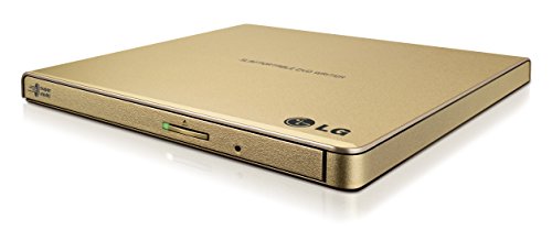 LG Electronics 8X USB 2.0 Ultra Slim Portable DVD+/-RW External Drive with M-DISC Support (Gold)