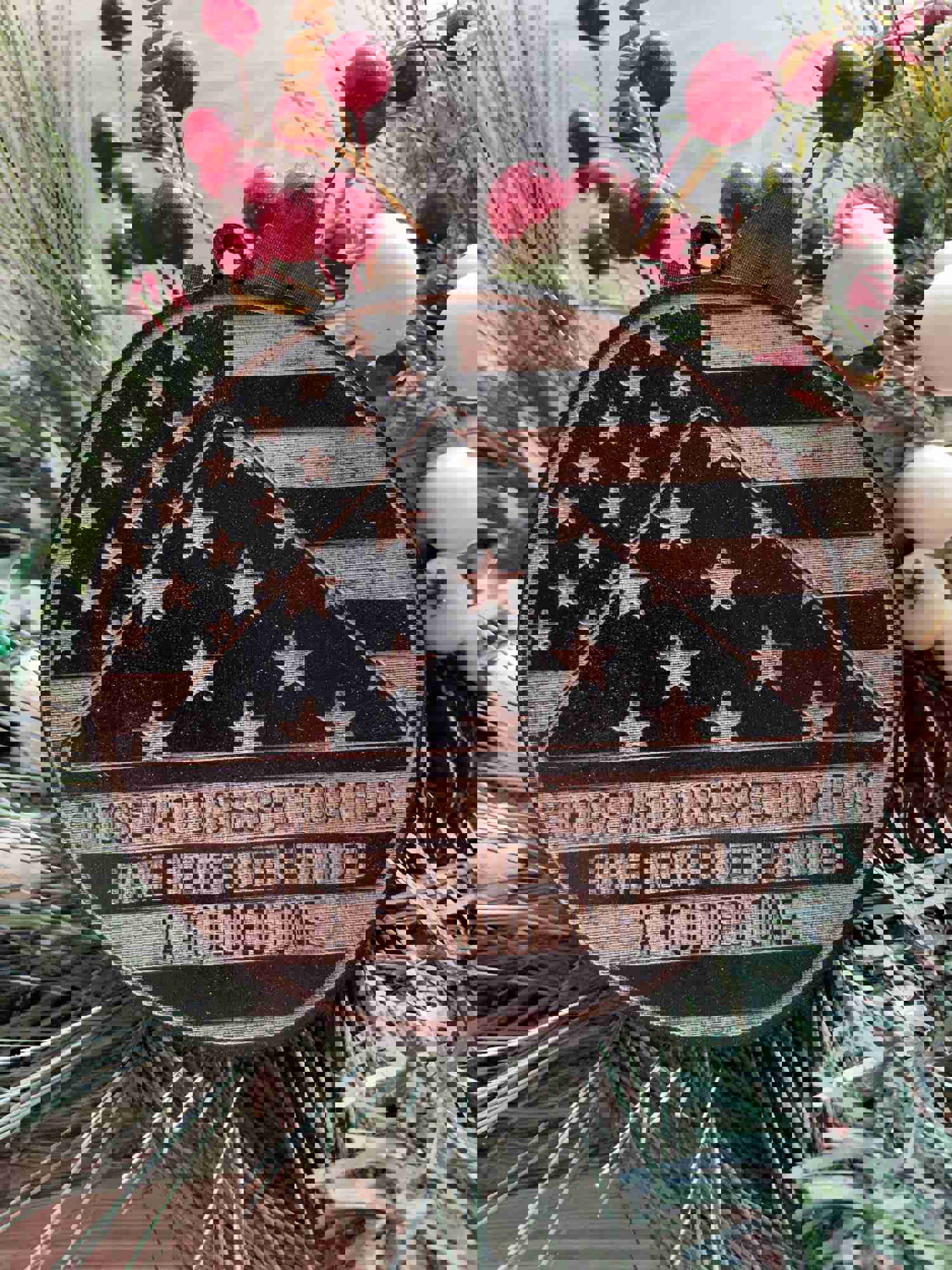 Folded Flag Christmas Ornament - Patriotic Memorial Keepsake