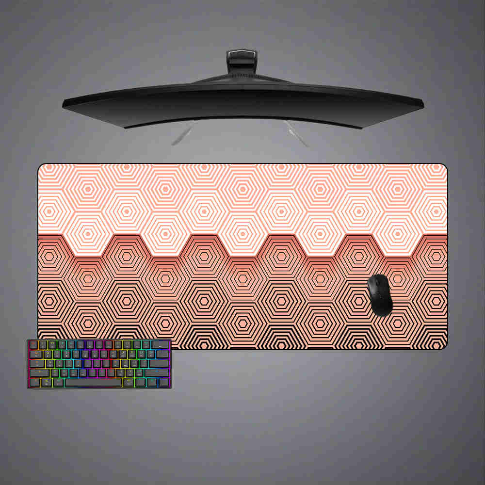 Hypnotic Hex Pattern Gaming Mouse Pad for Enhanced Accuracy