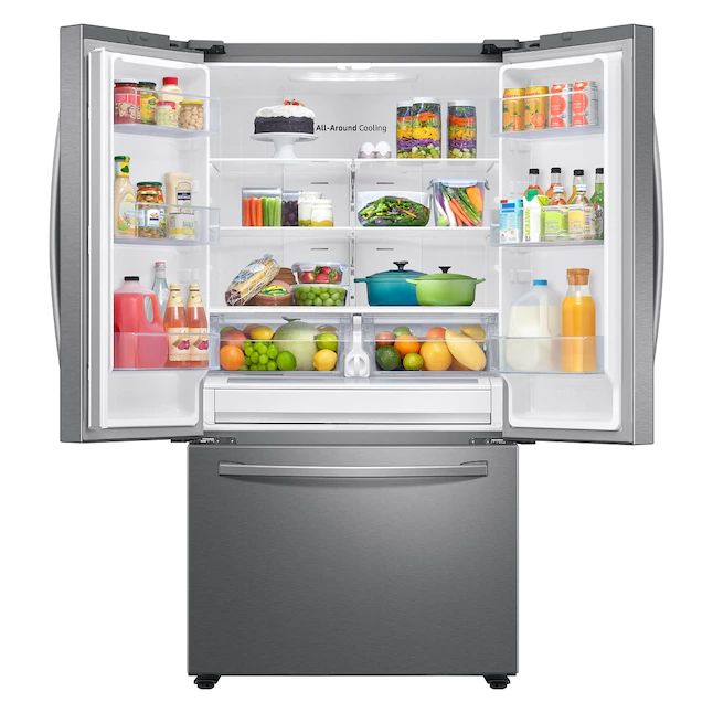 Samsung 28.2-cu ft French Door Refrigerator with Ice Maker Stainless Steel