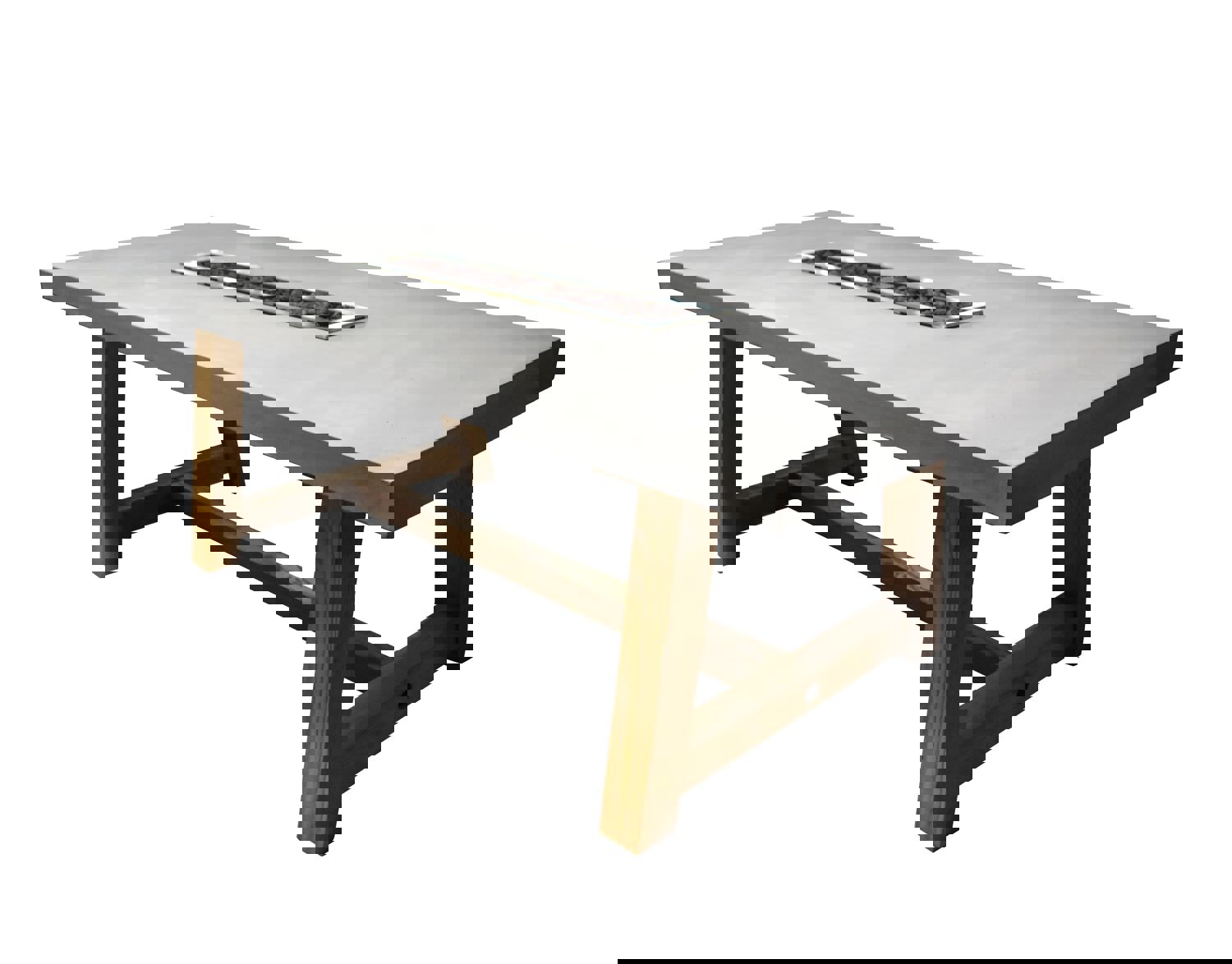 Sonoma 6 Seater Dining Table Concrete Fire Pit