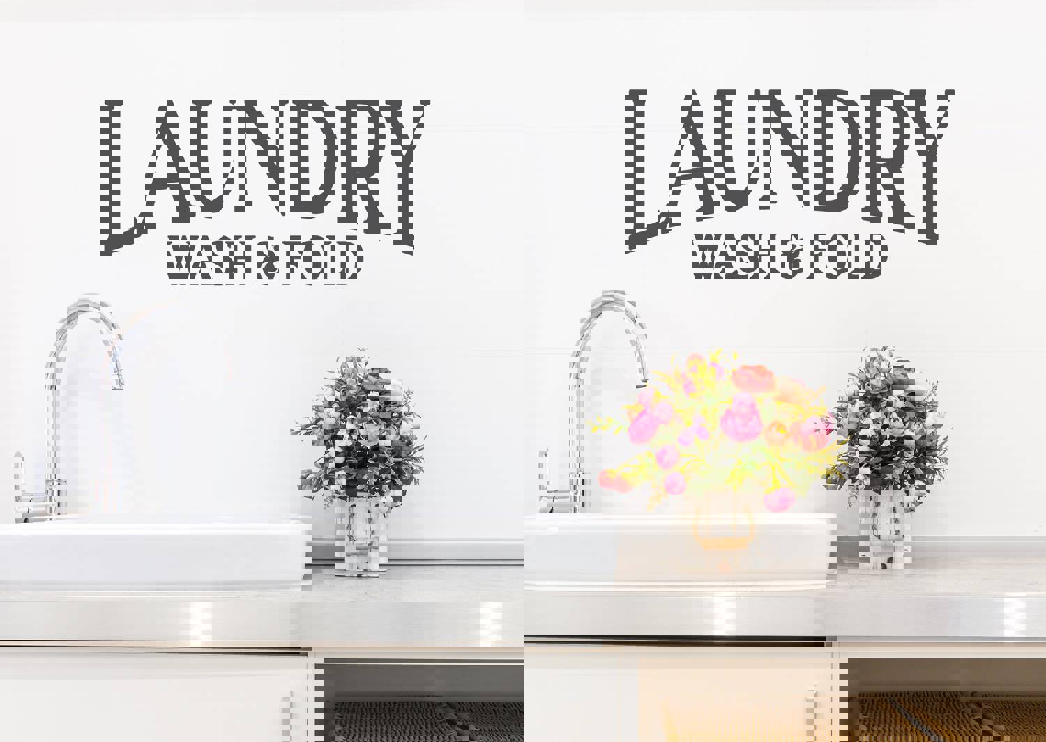 Laundry Wash And Fold Vinyl Wall Decal - Multiple Colors & Sizes