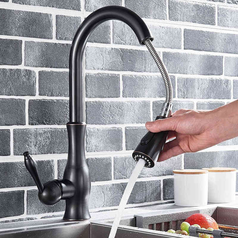 MIRODEMI® Pull Out Rotation High Arch Kitchen Sink Faucet