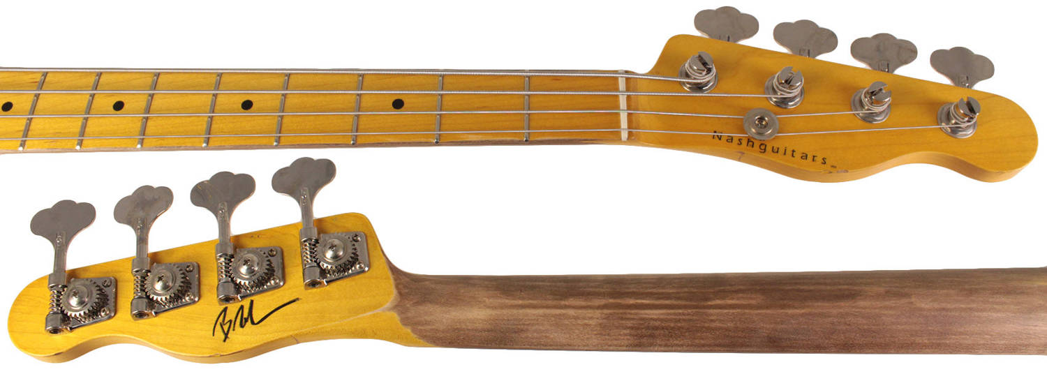 Nash PB-52 Bass Guitar in Mary Kaye White with Light Aging