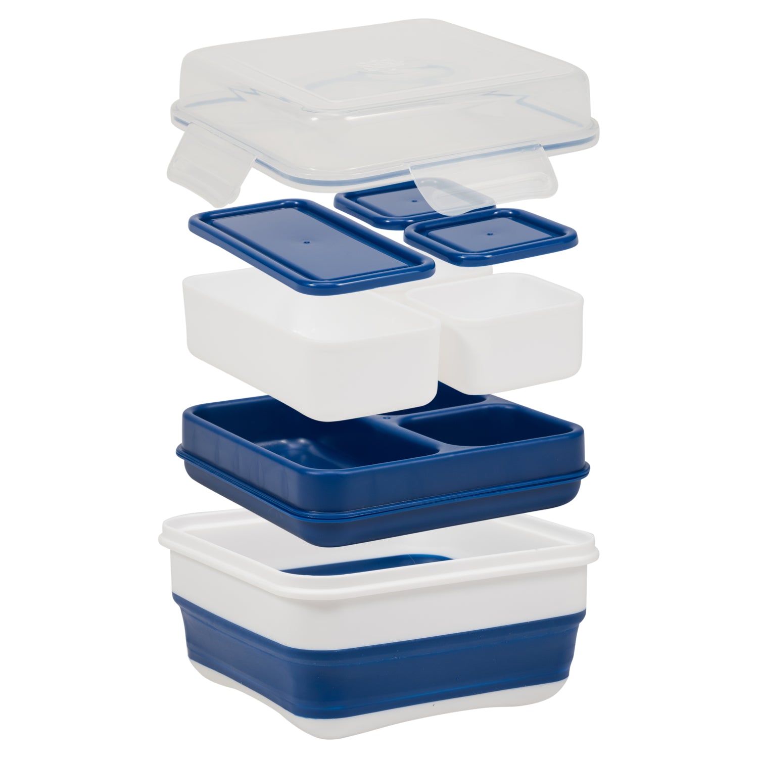 COOL GEAR 3-Pack Expandable Bento Containers for Salad, Lunch, Snacks & Travel
