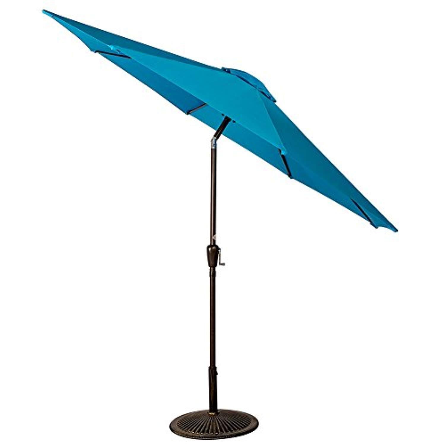 Sundale Outdoor 10 Feet Aluminum Market Umbrella with Crank and Push Button Tilt