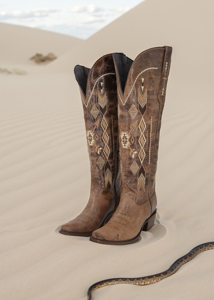 Azteck Edition Wide Calf Friendly Tall Cowgirl Boot
