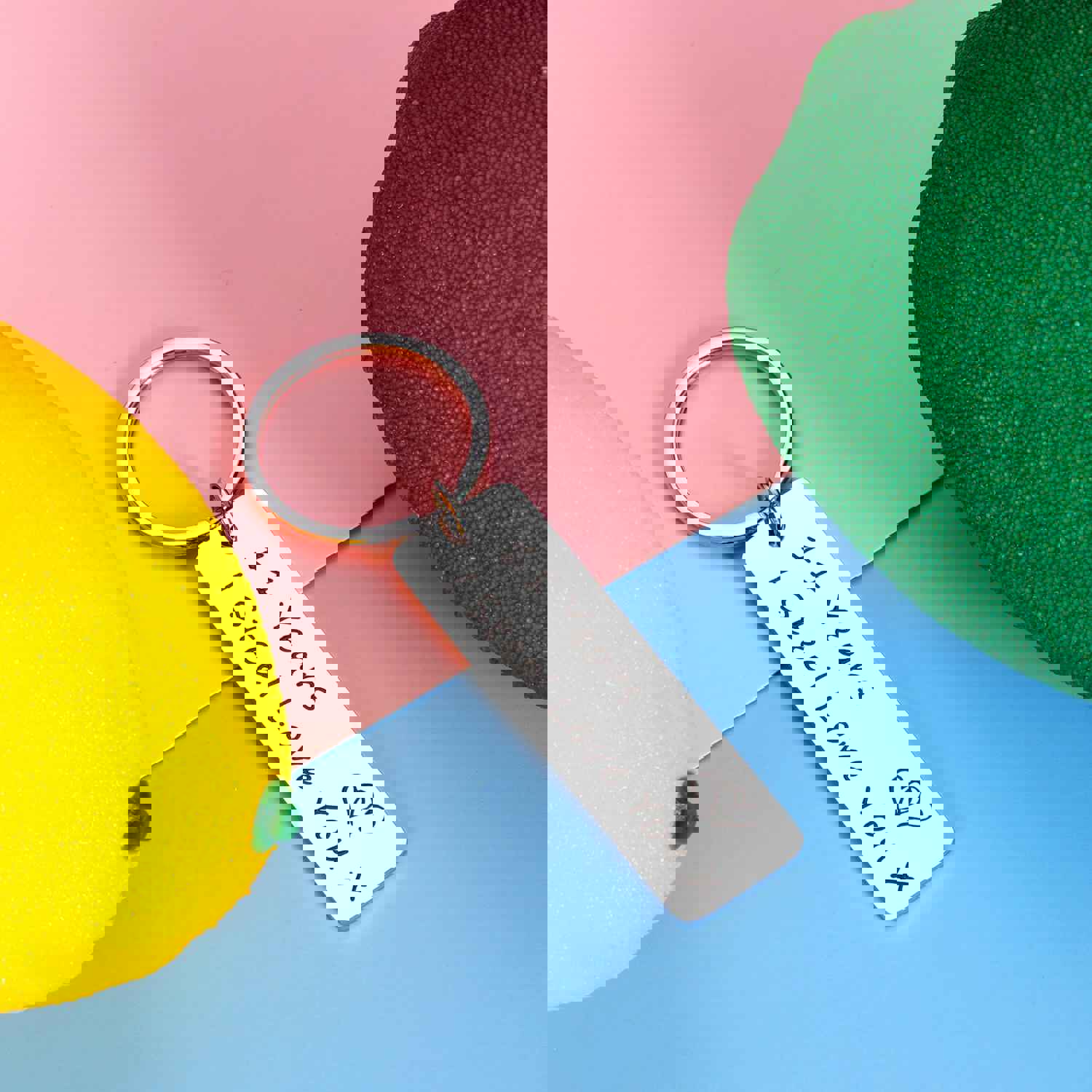 11th Anniversary Keychain Gift for Couples - Funny 'I Steel Love You' Present for Husband, Wife, Boyfriend, or Girlfriend