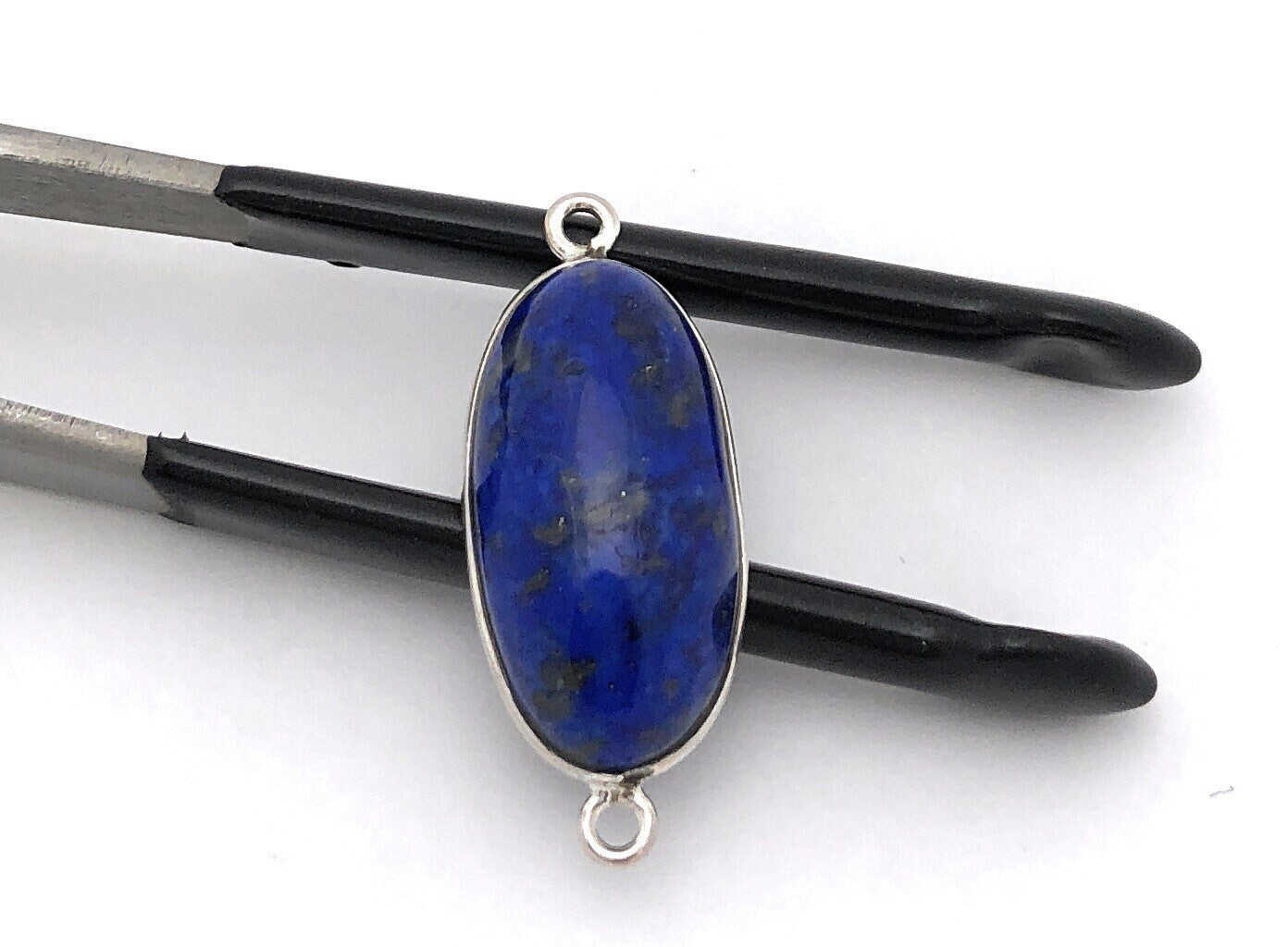 Sterling Silver Lapis Lazuli Gemstone Connector for Jewelry Making
