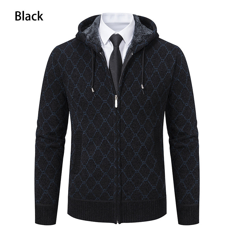 Mens Hooded Fashion Casual Trend Sweater