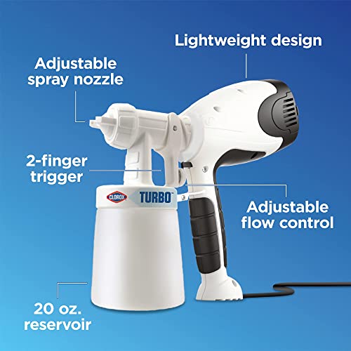 CloroxPro Turbo Handheld Power Sprayer for Small Businesses, Lightweight Healthcare and Industrial Cleaning