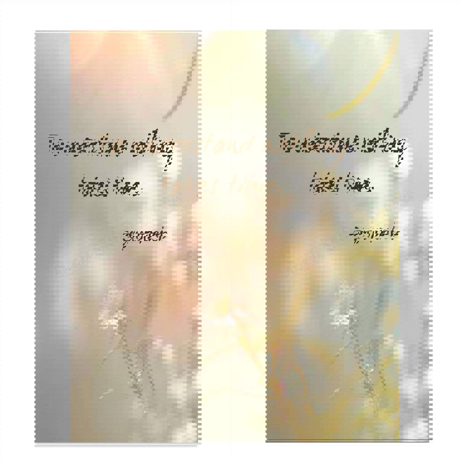 Zen Proverb Wall Art Print - 'To Understand Nothing Takes Time' - 8x10 Inspirational Quote for Home, Studio, or Office