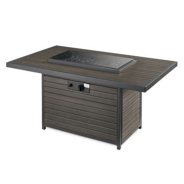 The Outdoor GreatRoom Brooks Rectangular Gas Fire Pit Table BRK-1224-19-K