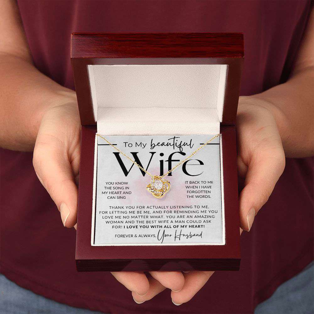 To My Wife Necklace - Romantic Gift for Wife - Christmas, Birthday, Anniversary, Valentines Day