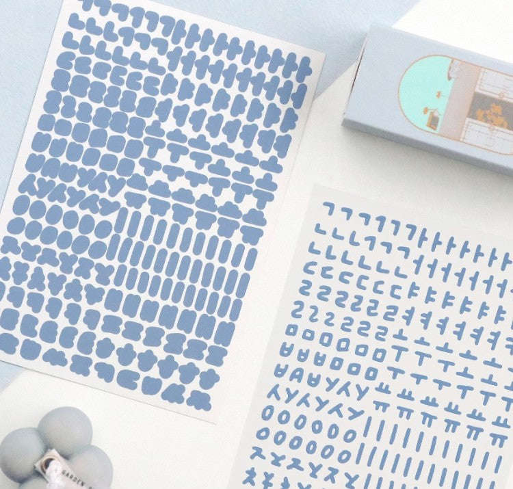 Calli Hangeul Sticker Pack (10 Sheets, 110 × 160 mm, Made in Korea)