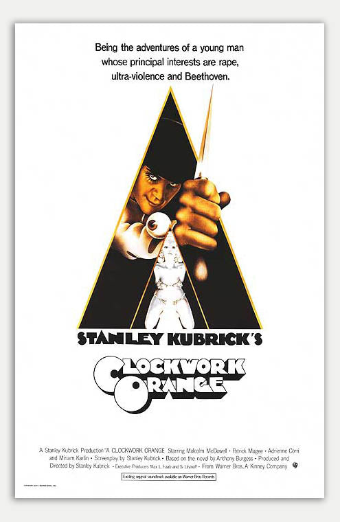 Clockwork Orange - 11 x 17 Movie Poster (1971 Reprint, Style B)