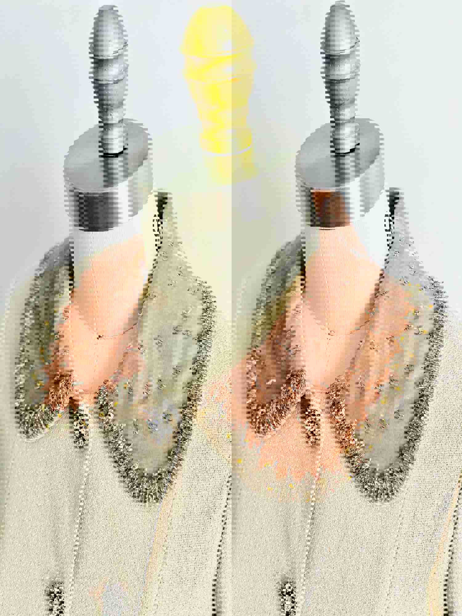 Vintage 1940s Pink Velvet Jacket with Beaded Details and Rhinestone Buttons