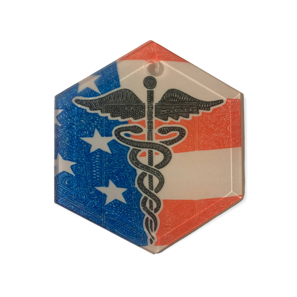Frosted Glass Ornaments - Healthcare Heroes