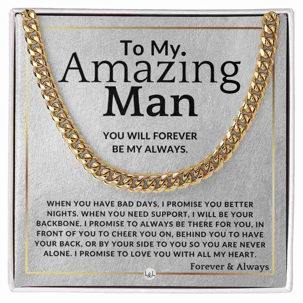 To My Man - Forever My Always - Meaningful Gift Ideas For Him