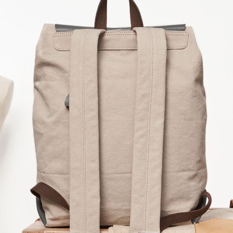 Leather Canvas Men's Cool Backpack - Durable Travel & School Bag