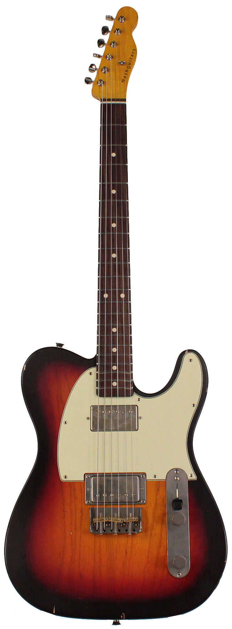 Nash T-2HB Guitar, 3 Tone Sunburst, Light Aging - Classic Telecaster with Lollar Humbuckers