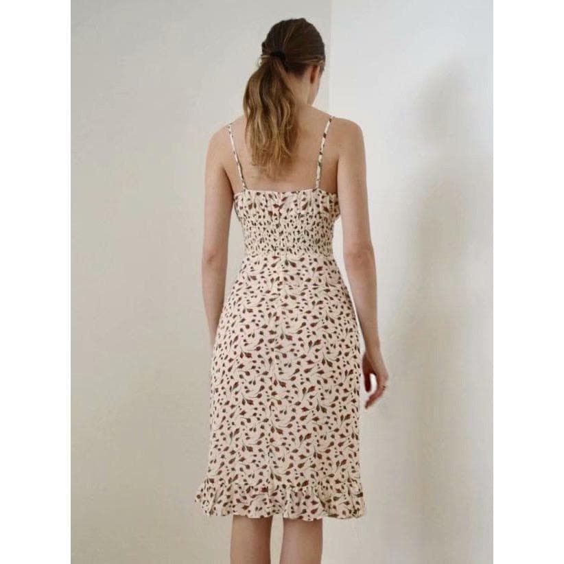 Fashion Floral Boho Dress - Vintage Style A-Line Midi Dress