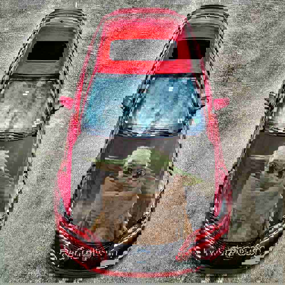 Star Wars Baby Yoda Itasha Car Decal Vinyl Hood Wrap - High Quality Graphic