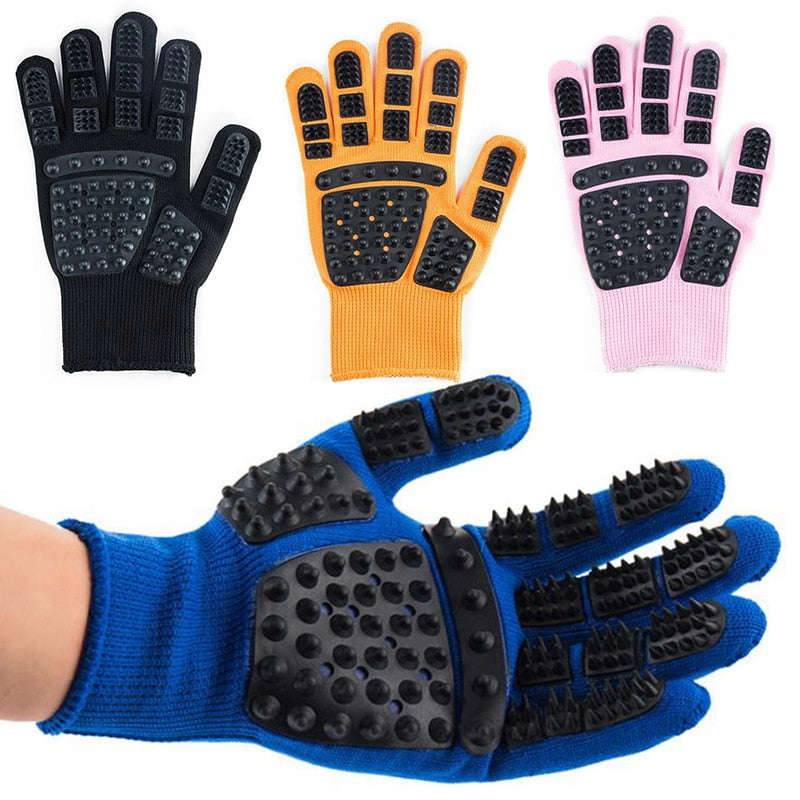 Dog Pet Brush Glove - Gentle Deshedding & Grooming Supply for Dogs and Cats