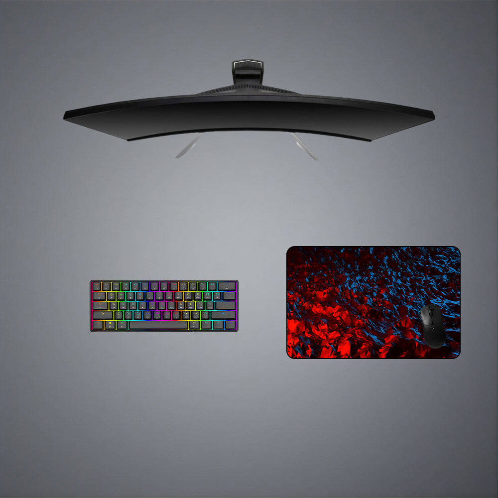 Poly Red & Blue Design Gaming Mouse Pad - M-XXL Size, Computer Desk Mat