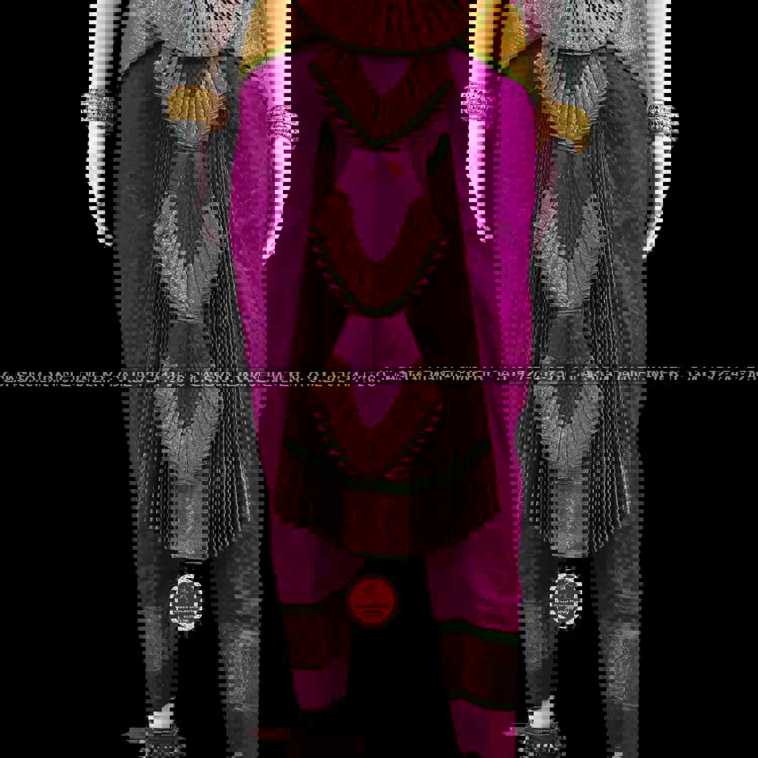 PURPLE GREEN 36 Inch Pant Length Bharatanatyam Copper Zari Dance Costume | Art Silk Dharmavaram Kanchi