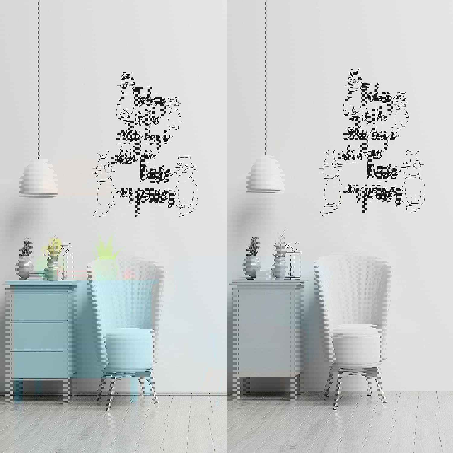 Animal Life Quote Vinyl Wall Sticker Decal - Customizable Color for Cats Lovers