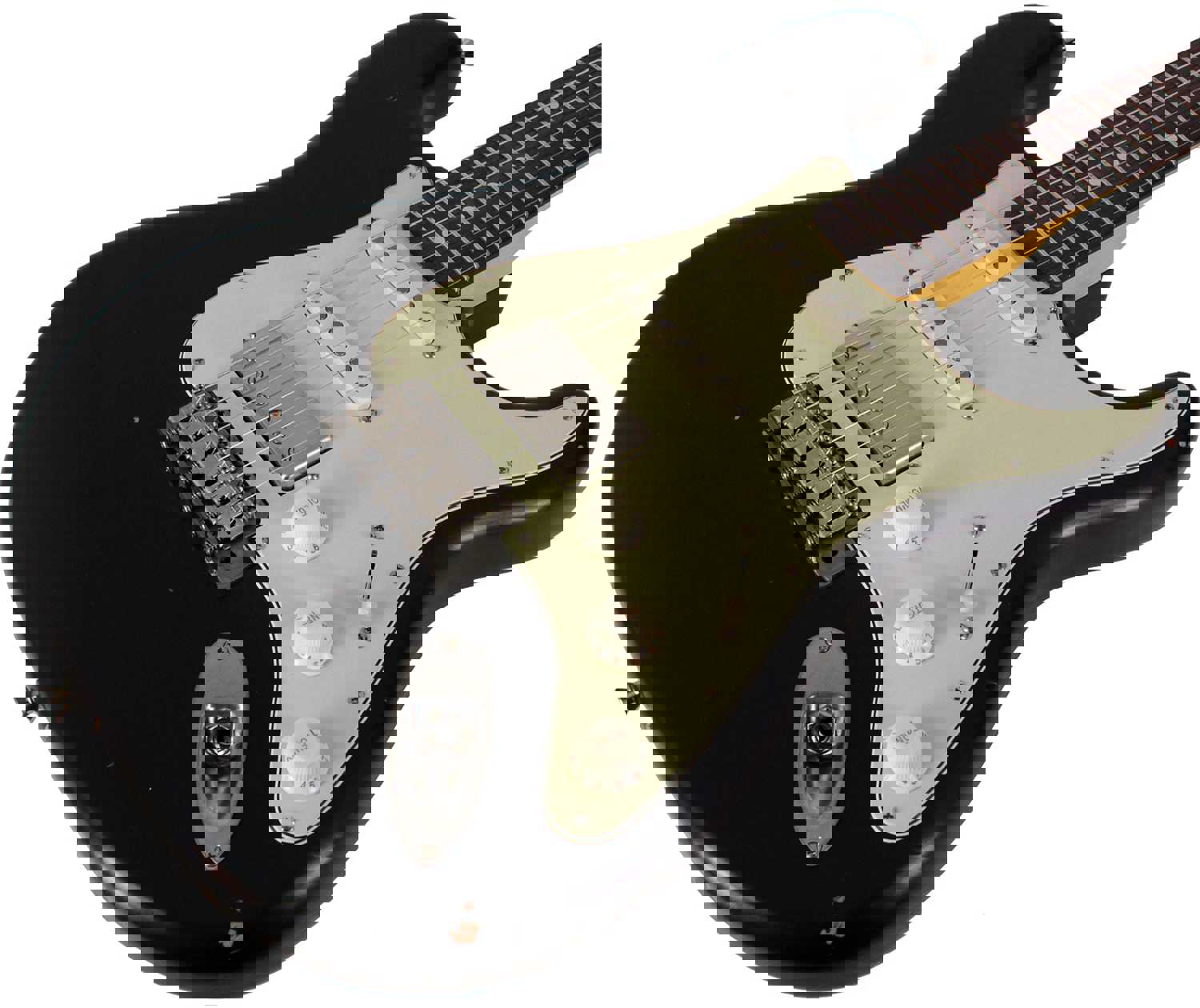 Nash S-63 HSS Guitar, Black, Light Aging - Vintage Strat Model