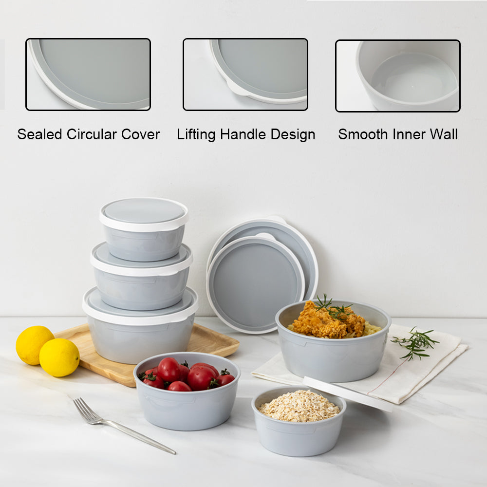 Lille Home Stackable Airtight Food Storage Containers with Lids, Set of 6