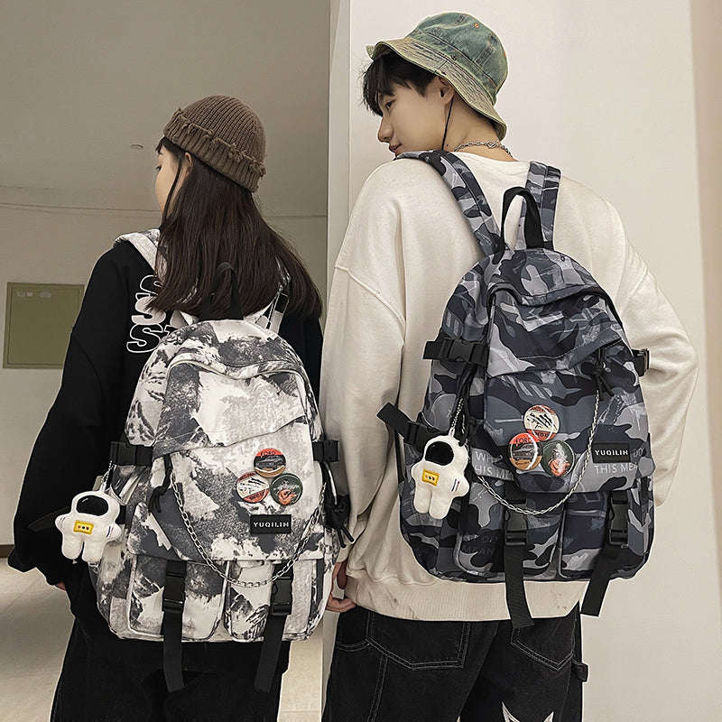 Large Capacity Graffiti College Backpack for Computer