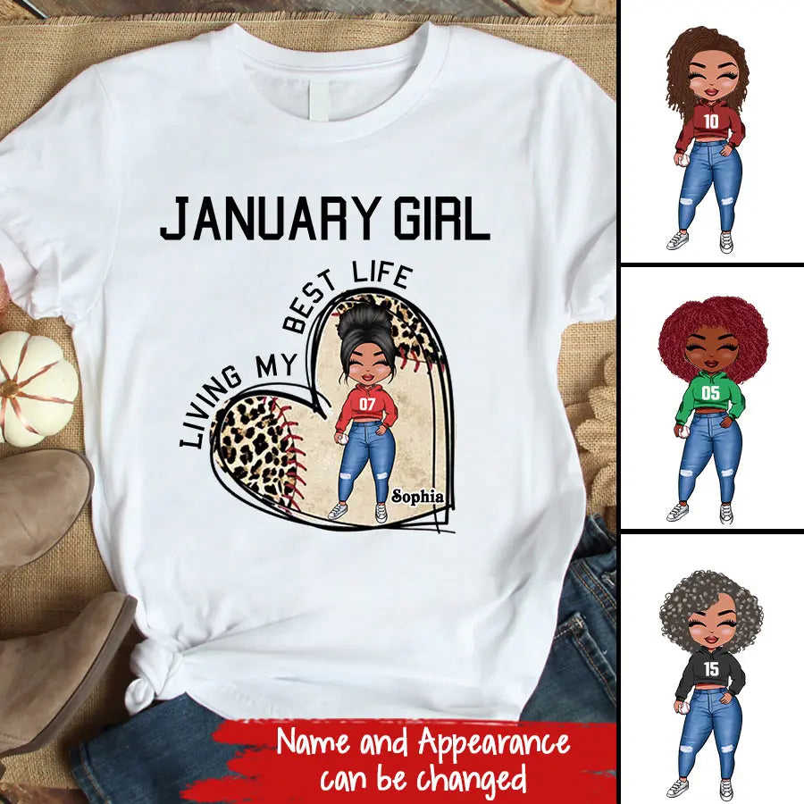 Custom January Birthday Shirt for Women - Queens Born in January Gift