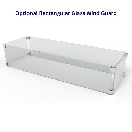 The Outdoor Plus 96 Rectangular Calabasas Fire Table - Powder Coated Metal