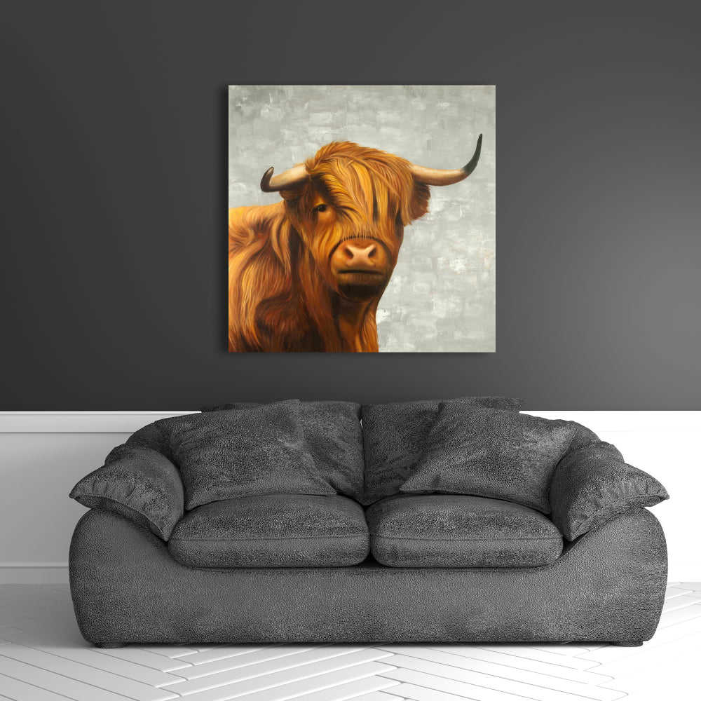 Highland Cattle Fine Art Gallery Wrapped Canvas 24x36