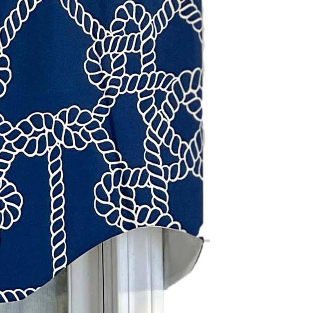 Ralph Lauren Ruffled Provance 3 Rod Pocket Valance 50 x 17 Blue by RLF Home