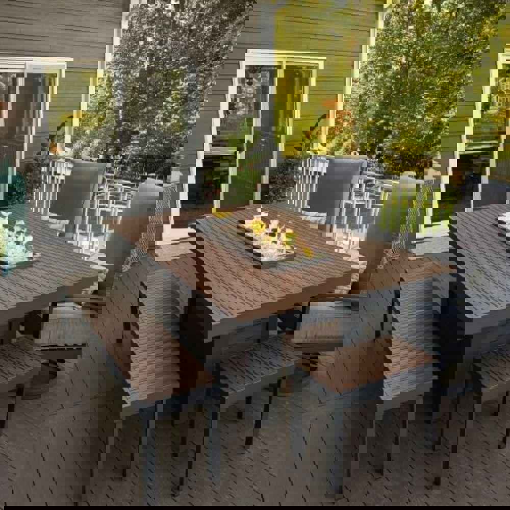 Kenwood 81-Inch Gas Fire Pit Dining Table for Outdoor Gatherings