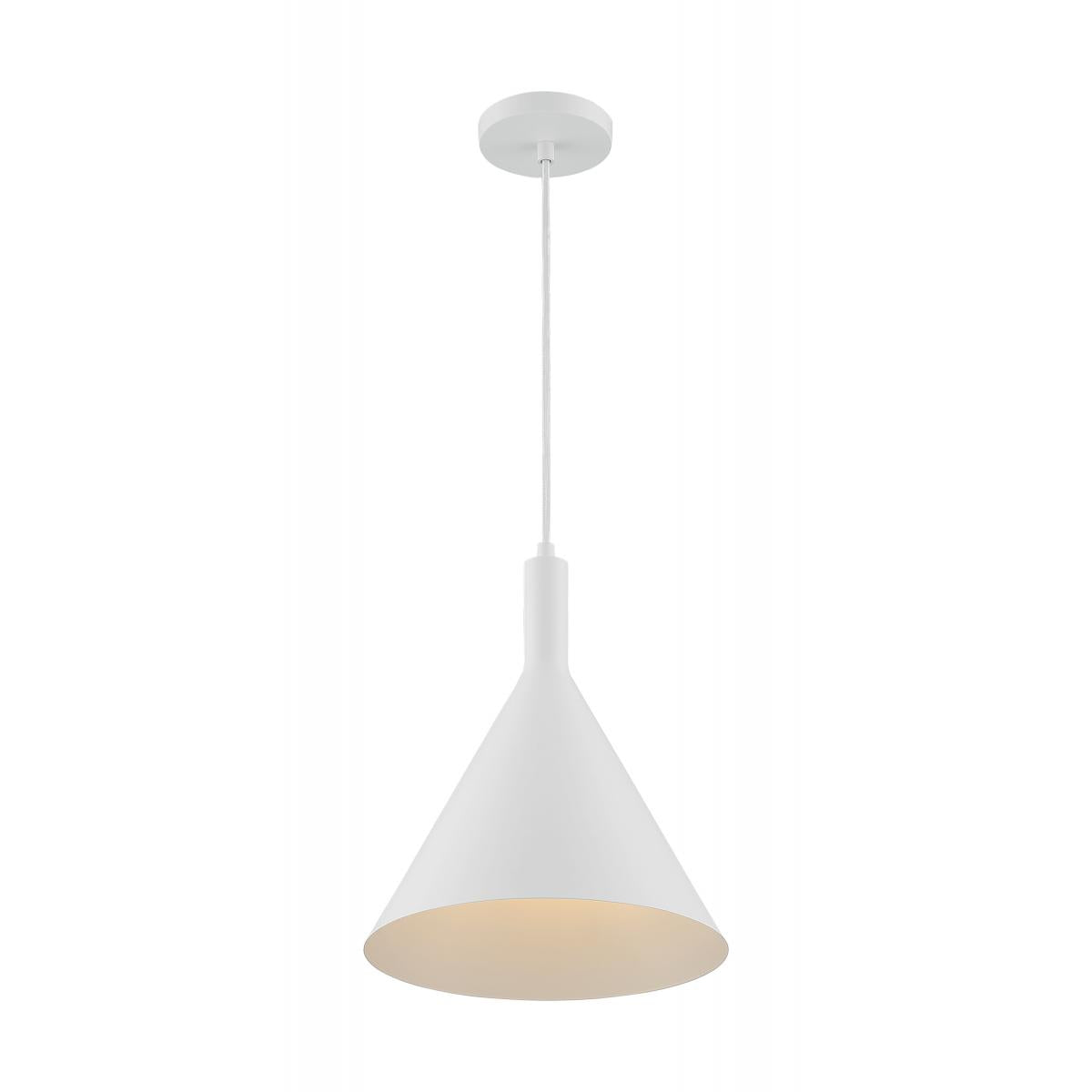 60-7138 LIGHTCAP 1LT LARGE PENDANT - Matte White Finish
