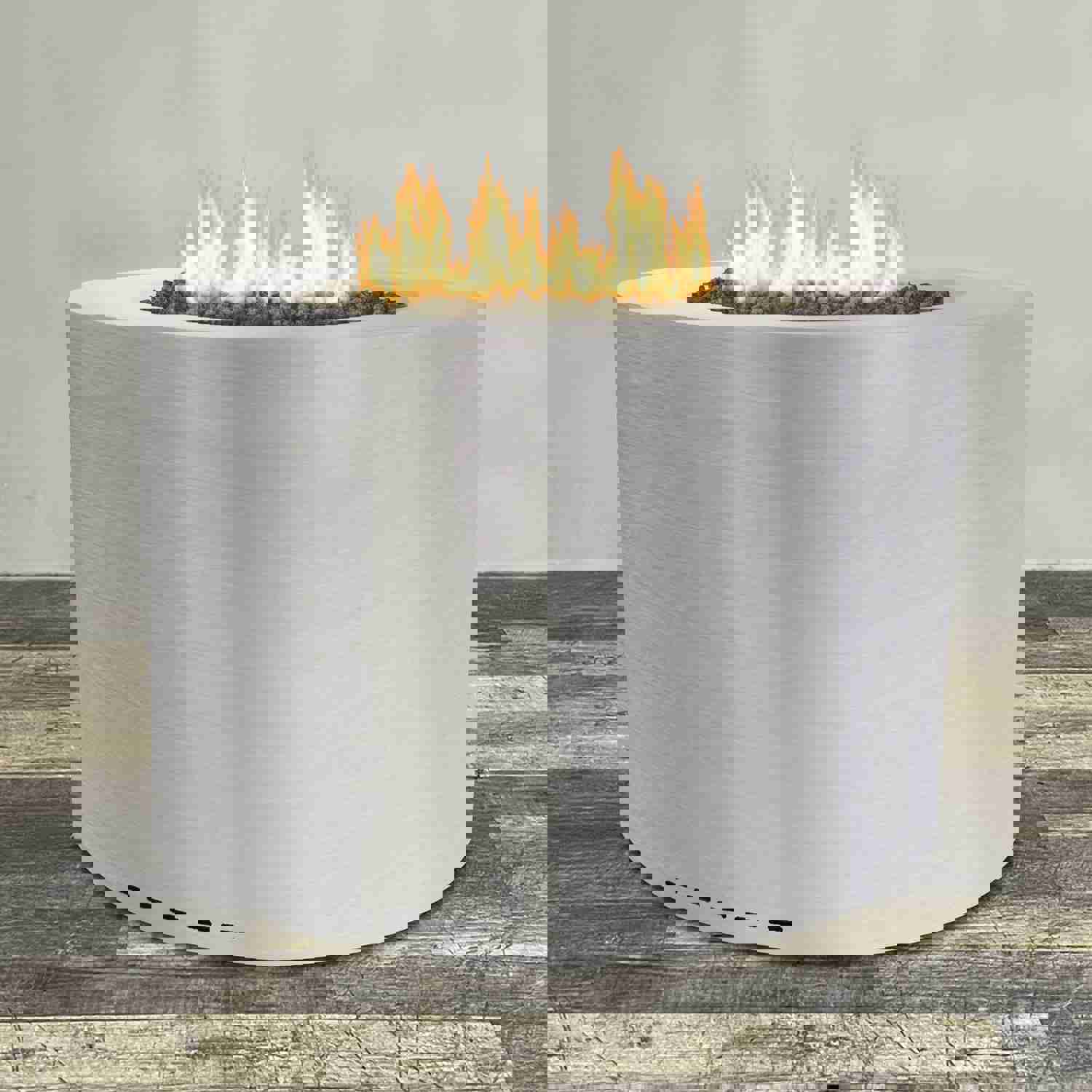Starfire Designs Gravity 45 Round Stainless Steel Gas Fire Pit with Propane Tank Access Door