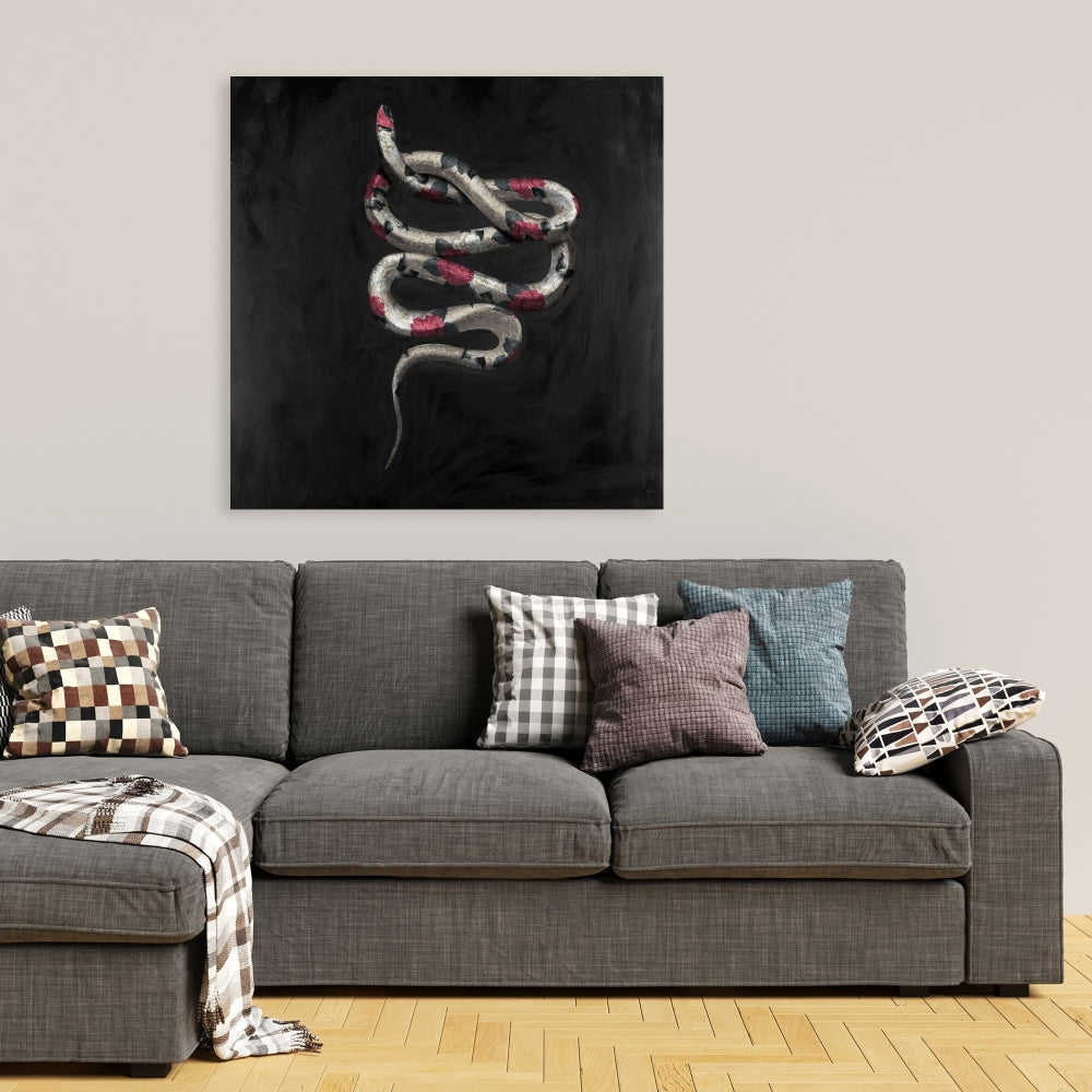 Snake Flowers Fine Art Gallery Wrapped Canvas 36x36