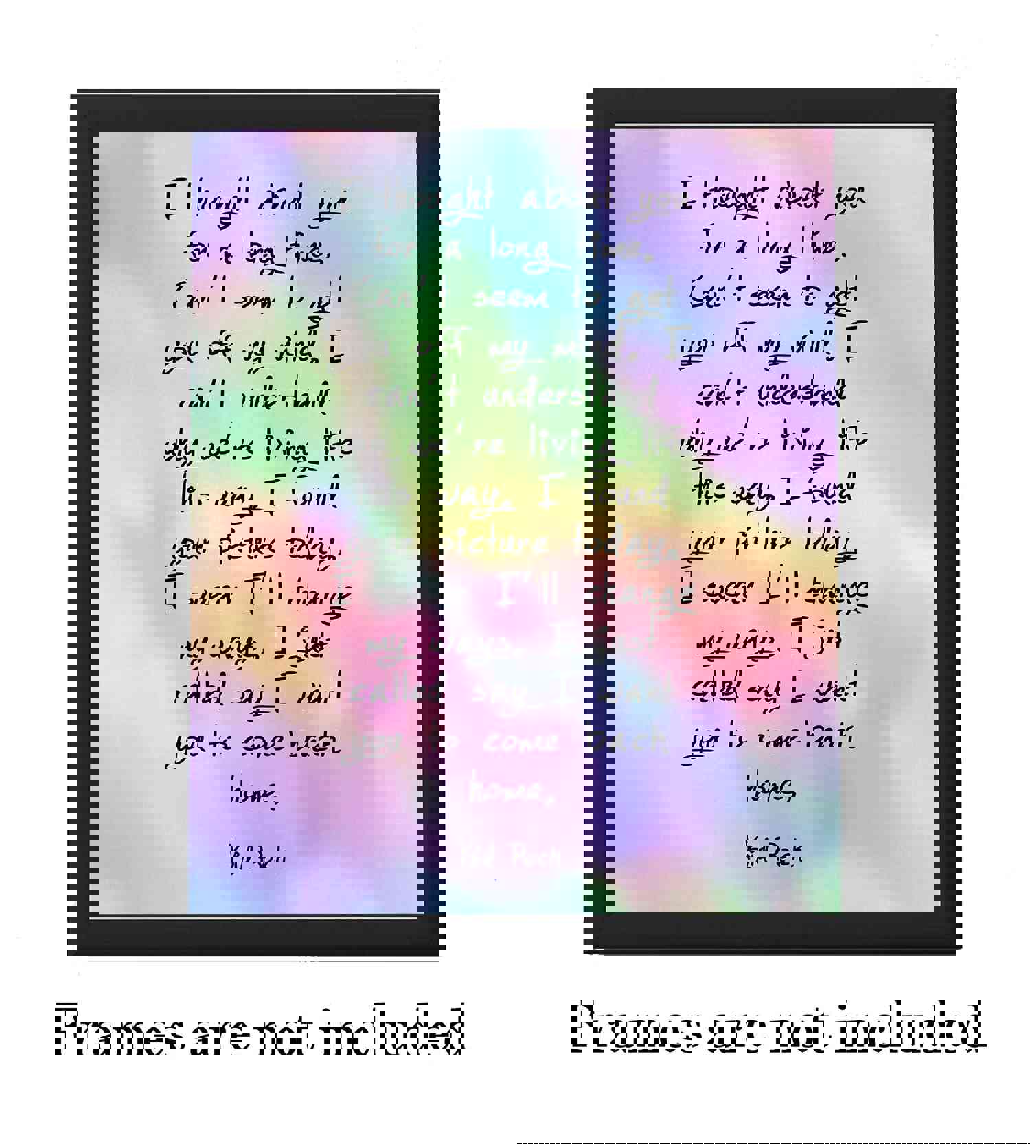 Kid Rock & Sheryl Crow-Picture Song Lyrics Wall Art Sign - 8 x 10 Rock Music Poster Print - Ready to Frame