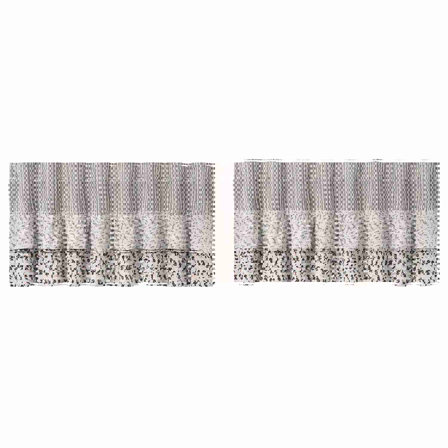 Florette Ruffled Lined Valance 72 - Romantic Cotton Window Valance